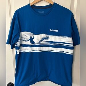 Patagonia Self Power Organic t-shirt - size large - Endless Blue